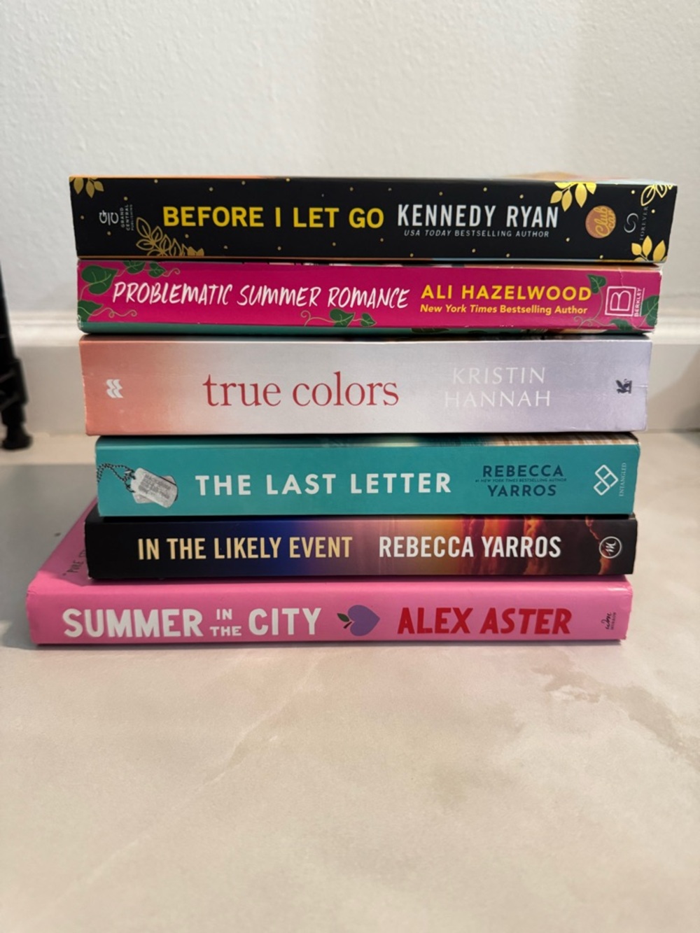 Stack of Summer Romance Paperbacks - 6 books